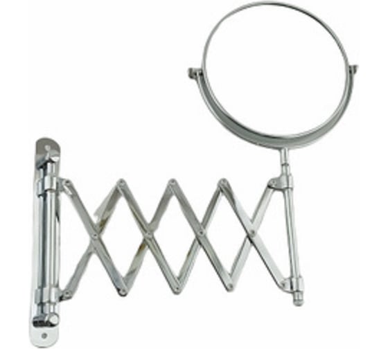 Изображение товара Зеркало косметическое OUTE 20х20 см двусторонее с увеличением, настенное крепление гармошка (складывается) TJ82-8