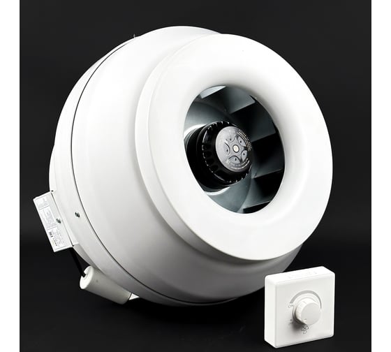 Изображение товара Комплект KRAFTAIR вентилятор канальный круглый с регулятором скорости ВКК-315V+регулятор