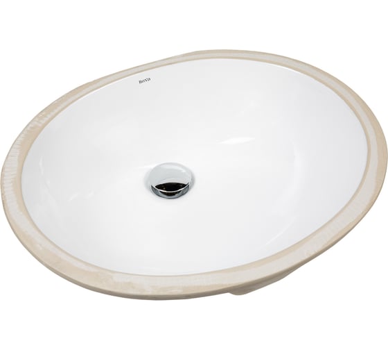 Изображение товара Раковина встраиваемая под столешницу BOND 49,5х40х21см овальная белая с переливом S98-490
