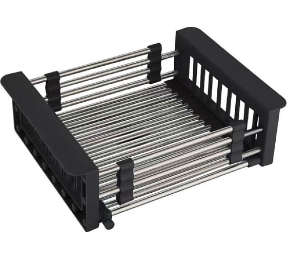 Изображение товара Коландер для мойки раздвижной OUTE цвет черный/хром TL01H