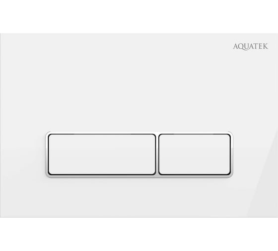 Изображение товара Панель смыва AQUATEK KDI-0000061(HA) Белый глянец, ободок хром (клавиши прямоугольные), 162х244 мм 00000147107