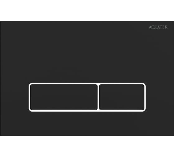 Изображение товара Панель смыва AQUATEK KDI-0000064(HD) Черный матовый, ободок хром (клавиши прямоугольные), 162х244 мм 00000147110