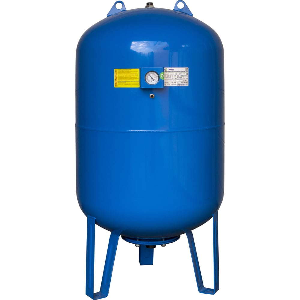 Изображение товара Бак вертикальный CRUWA 300 л ECO с ножками и манометром 10 бар присоед. 1 1/4 синий замен. мембрана EPDM пр-во by OREN/Турция/ CRW 300 VM ECO BLUE