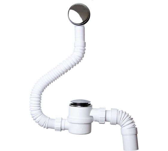 Изображение товара Слив-перелив L=330-700х34 мм с раздв.перел. 70 мм слив гибкий выпуск 40/50 мм хром McAlpine MRB11-FLEX-PB