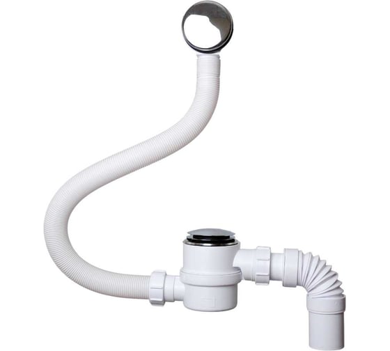 Изображение товара Слив-перелив McAlpine L=700 х 34 мм, метал. 70 мм слив, гибкий выпуск 40/50 мм, хром - ЗАМЕНА MRB12 MRB12-FLEX-PB