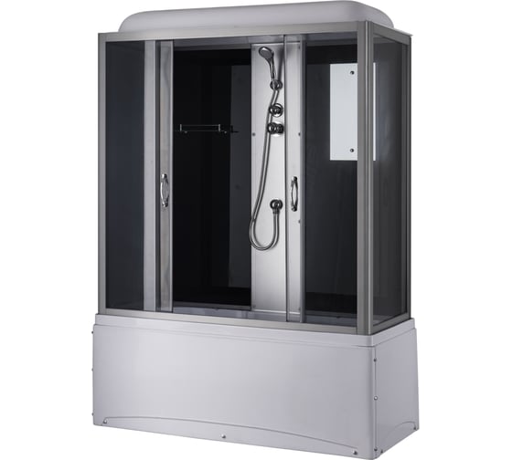 Изображение товара Душевой бокс без гидромассажа Taliente 150_70_215см, прямоугольная, тонированное стекло, черные задние стенки TA-15070G