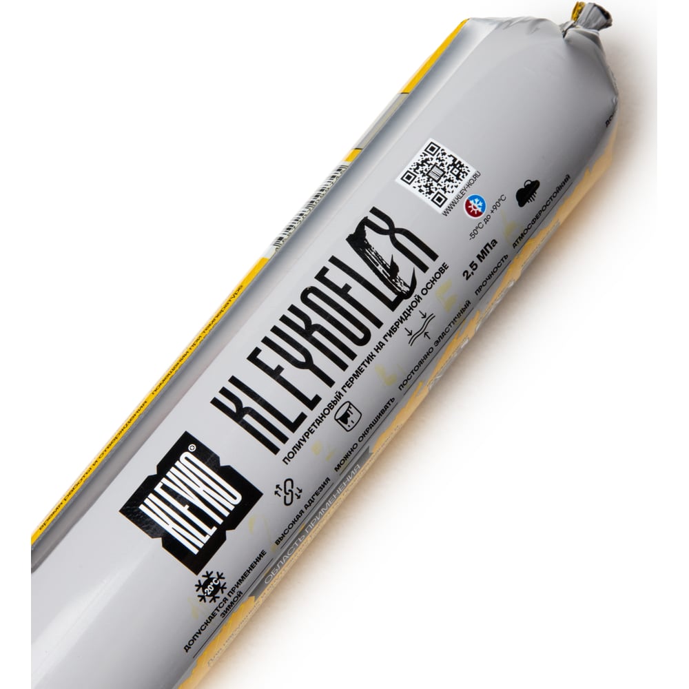 Изображение товара Полиуретановый герметик KLEYKO FLEX 600 мл серый для строительных работ