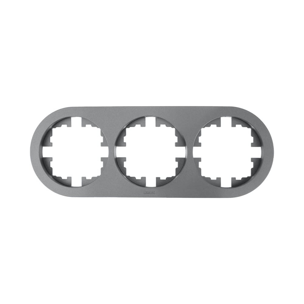 Изображение товара Рамка 3-ая Lezard OSEN без вставки серый матовый диаметр 744-7400-148