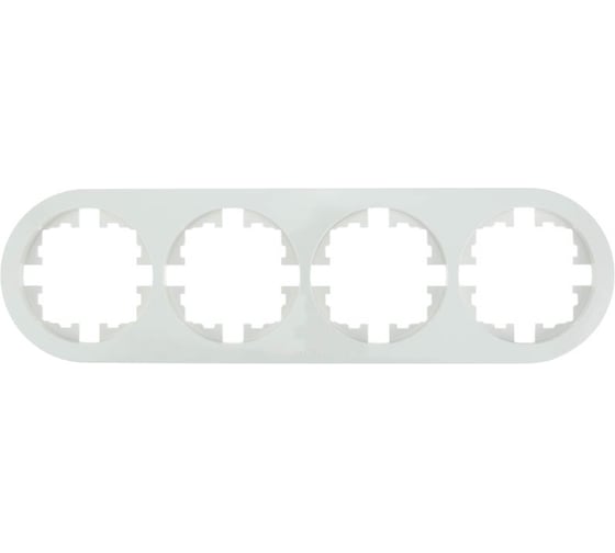 Изображение товара Рамка 4-ая б/вст белая круглая Lezard OSEN 744-0200-149