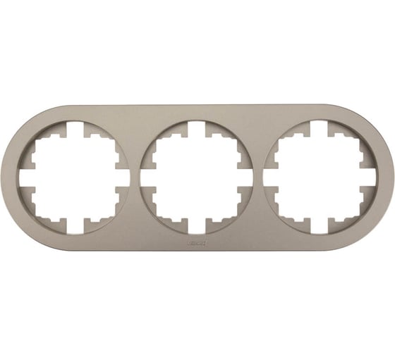 Изображение товара Рамка 3-ая Lezard OSEN без вставки, титан, круглая 744-3700-148