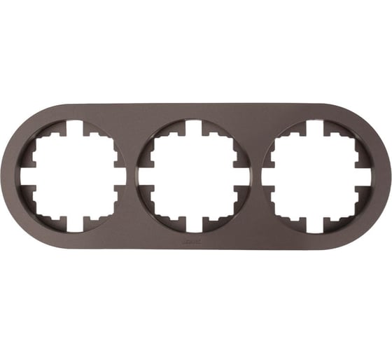 Изображение товара Рамка 3-ая б/вст шоколад круглая Lezard OSEN 744-7300-148