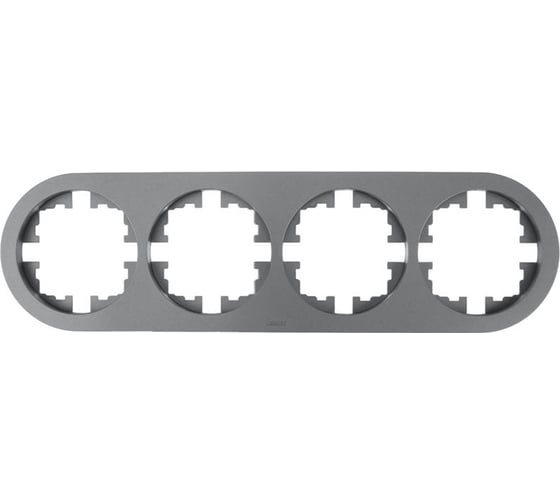 Изображение товара Рамка 4-ая б/вст круглая Lezard OSEN серый матовый 744-7400-149