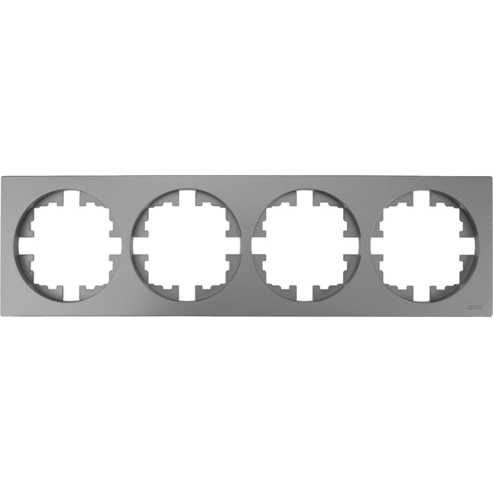 Изображение товара Рамка 4-ая Lezard OSEN без вставки серый матовый