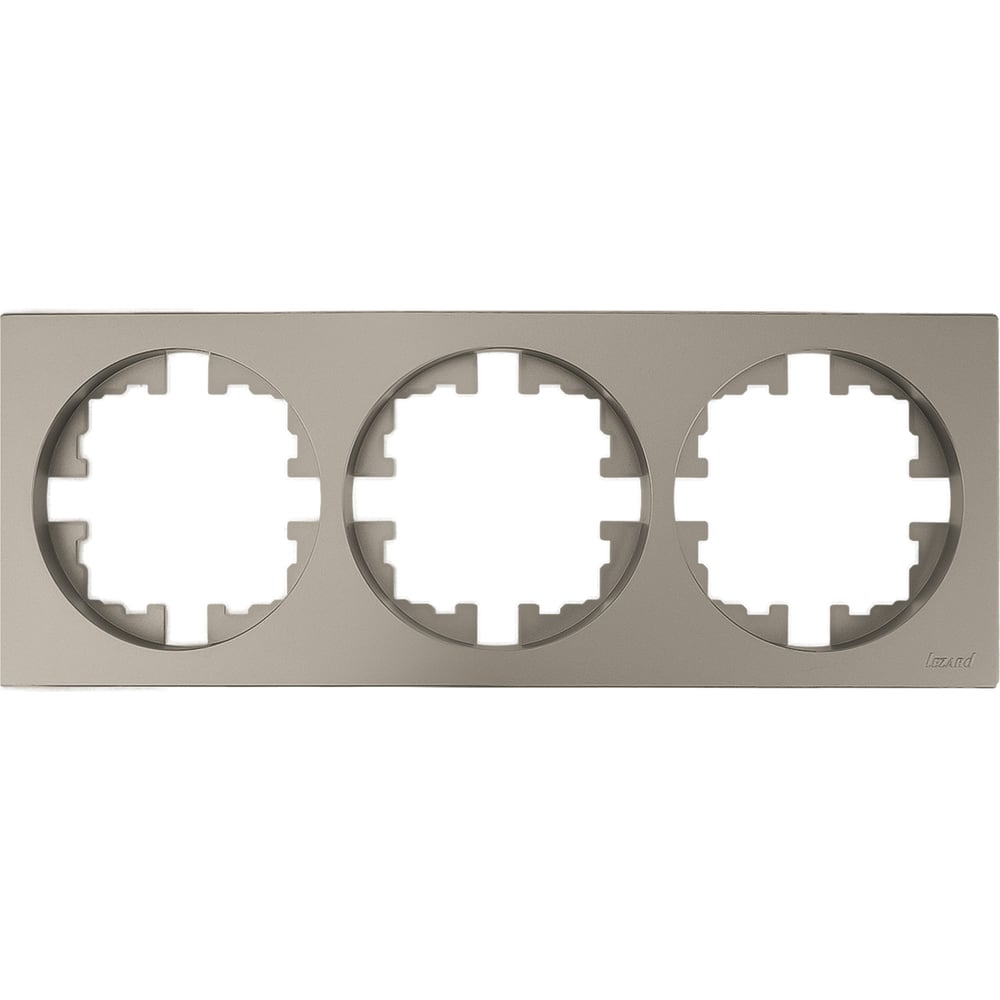 Изображение товара Рамка 3-я Lezard OSEN без вставки титан для кабель-каналов и электросистем