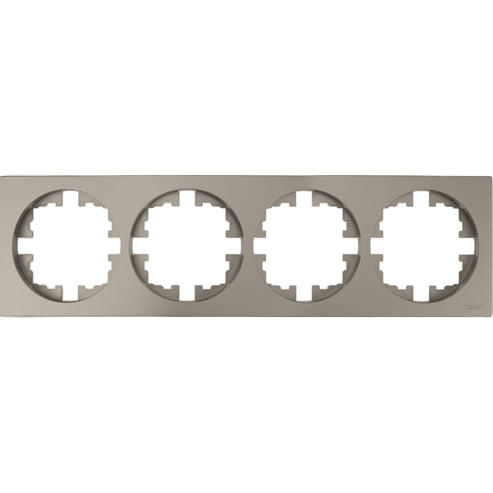 Изображение товара Рамка 4-ая Lezard OSEN без вставки серого цвета, титан, серия OSEN