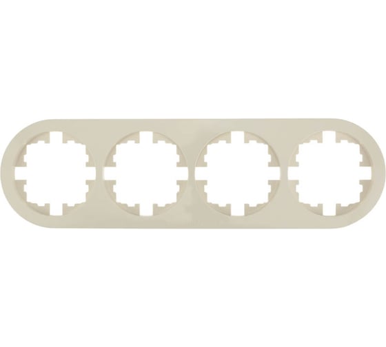 Изображение товара Рамка 4-ая Lezard OSEN без вставки, слоновая кость, круглая 744-9000-149