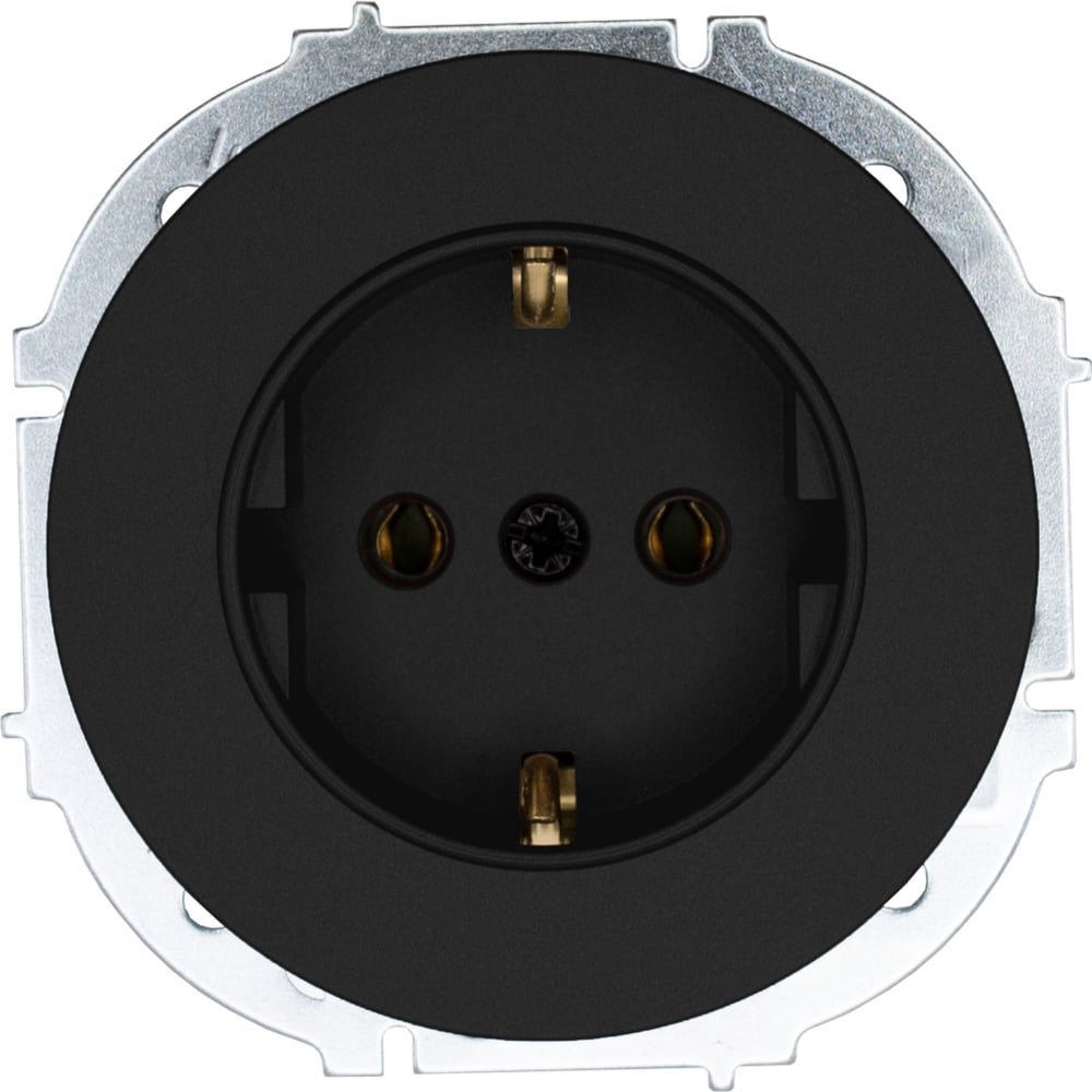 Изображение товара Розетка Lezard OSEN с заземлением черный бархат 10 шт