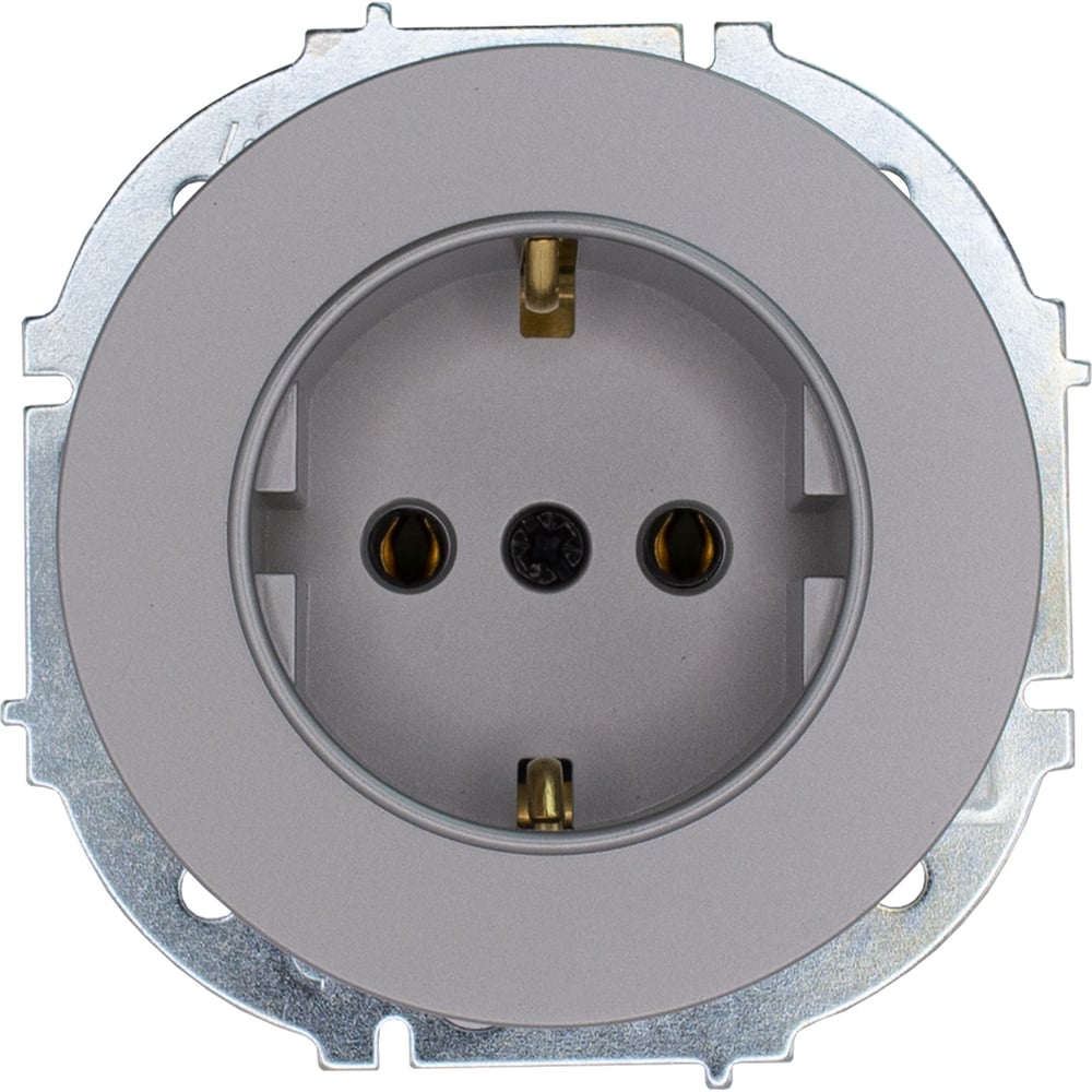 Изображение товара Розетка Lezard OSEN с заземлением серый матовый 10 шт