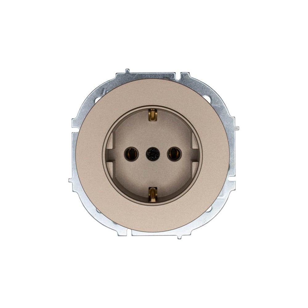 Изображение товара Розетка Lezard OSEN с заземлением 1 гнездо встраиваемая титан IP20
