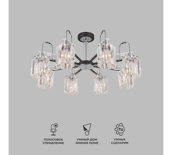 Изображение товара Потолочный светильник Eurosvet 70090 8 графит a045142