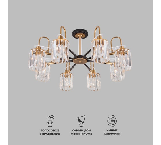 Изображение товара Потолочный светильник Eurosvet 70090 8 черный a045145