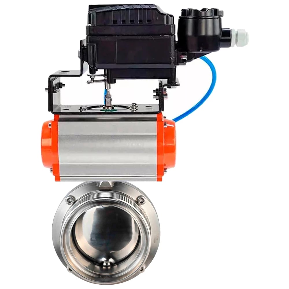 Изображение товара Затвор DN.ru дисковый 304-304-Sil-2W-T-H Ду65 Ру10