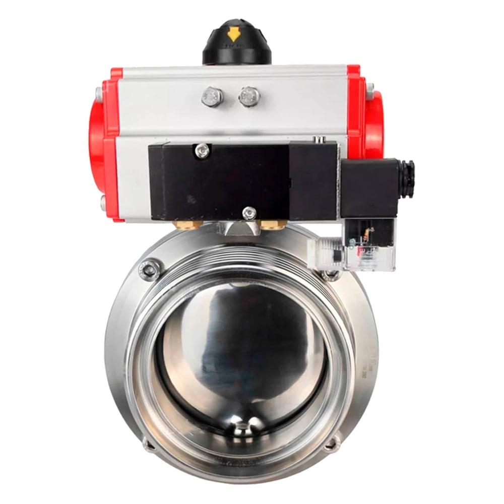 Изображение товара Затвор DN.ru дисковый 304-304-EPDM-2W-T-H Ду100 Ру10