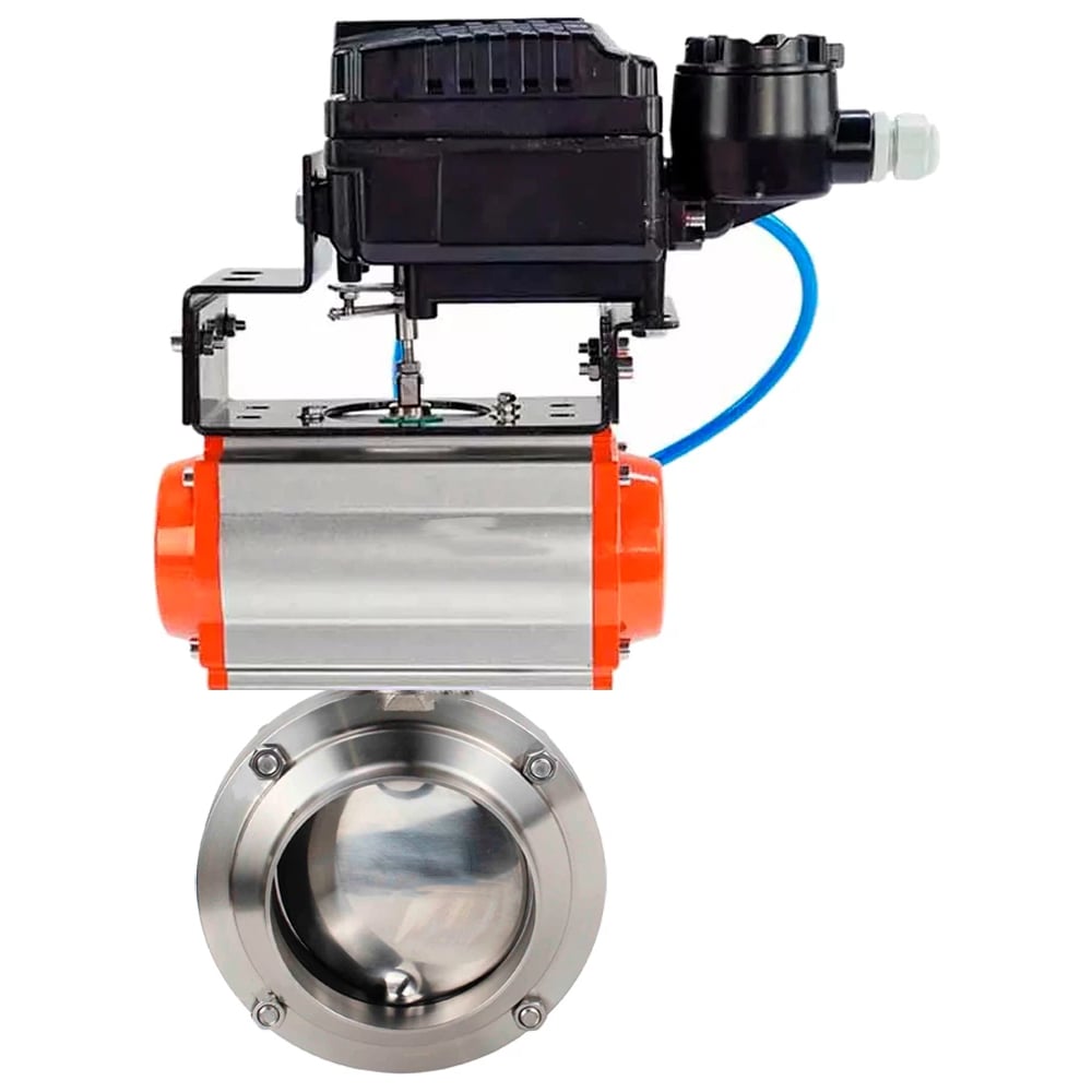 Изображение товара Затвор DN.ru дисковый 304-304-EPDM-2W-W-H Ду50 Ру10