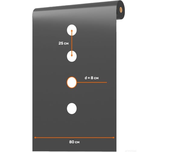 Изображение товара Мульчирующий материал в рулоне 60 (0.8х20 м; чёрный) Агротекс 32.01.17.02.02.060.0020.0800.01