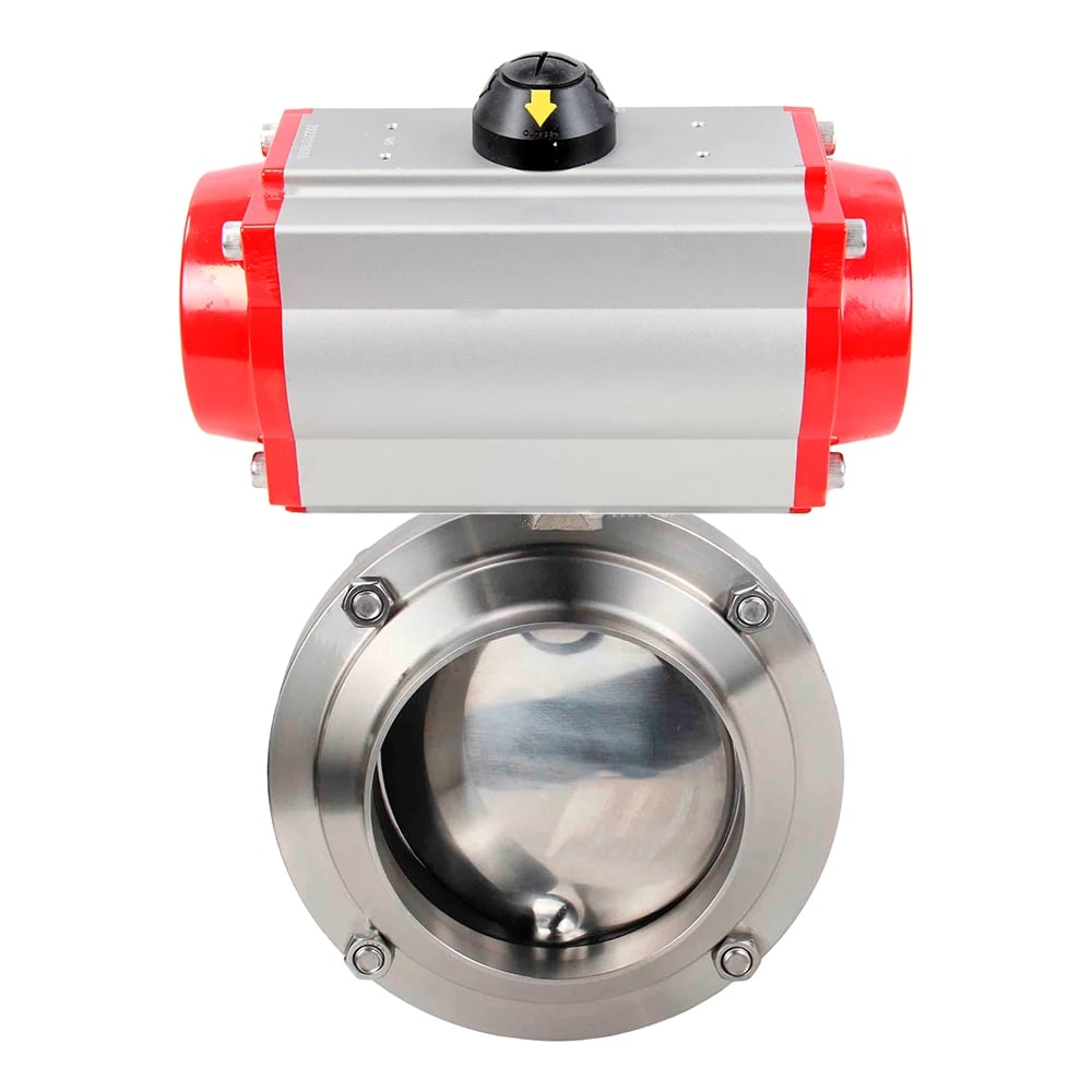 Изображение товара Затвор DN.ru дисковый 304-304-Sil-2W-W-H Ду20 Ру10 из нержавеющей стали