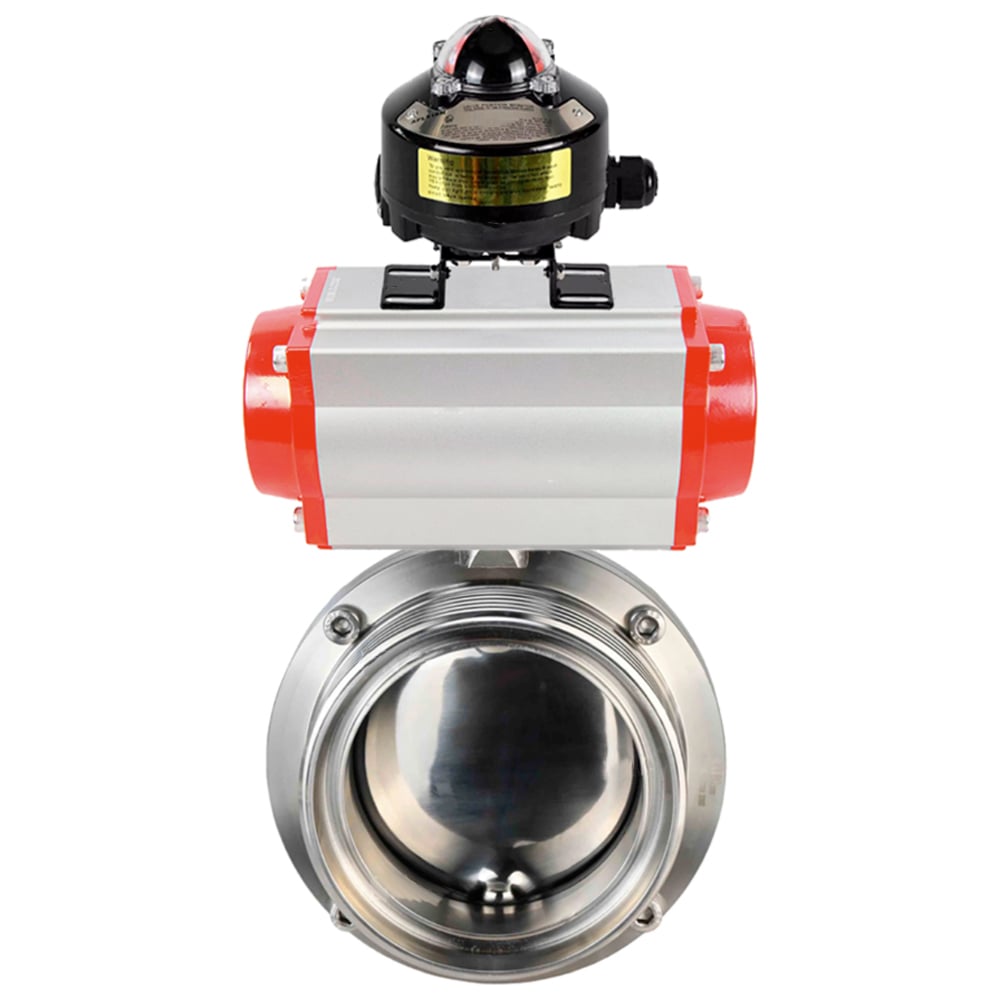 Изображение товара Затвор DN.ru дисковый 304-304-Sil-2W-T-H Ду65 Ру10