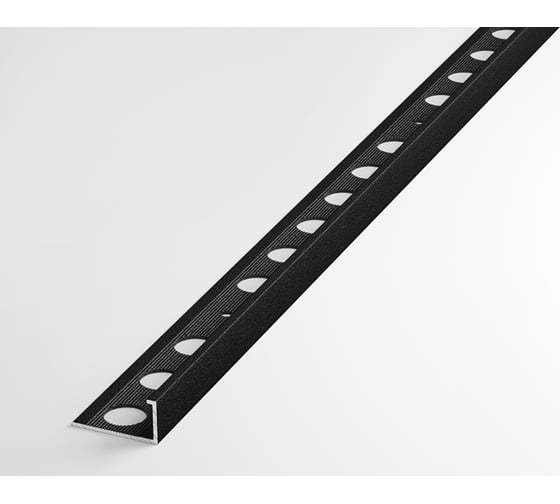 Изображение товара Профиль окантовочный L-образный алюминиевый ЛУКА 10 мм, 2,7 м, 5 шт, Черный УТ000021237