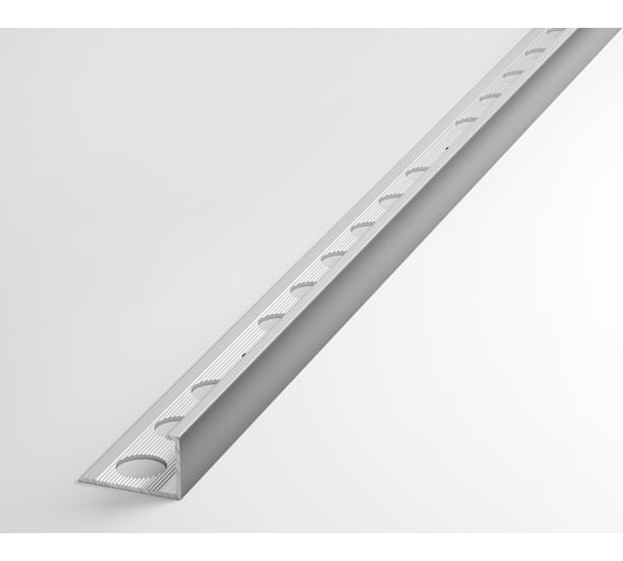 Изображение товара Профиль окантовочный L-образный алюминиевый ЛУКА (5 шт, 12,5 мм, 2,7 м, анодированный, Серебро) УТ000021244