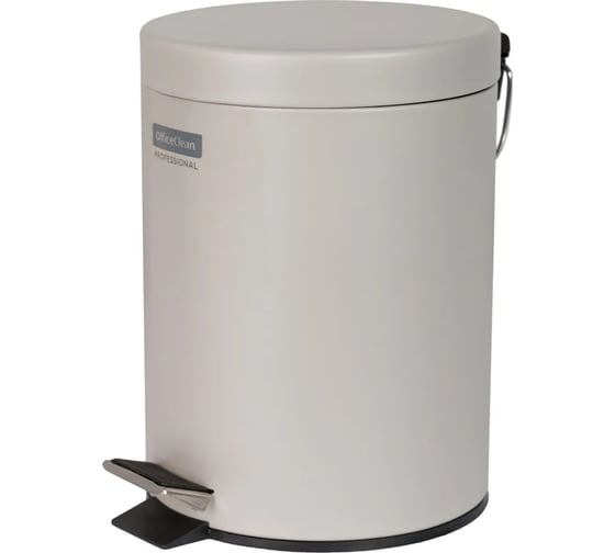 Изображение товара Ведро-контейнер для мусора OfficeClean урна Professional 5 л, серое 305613