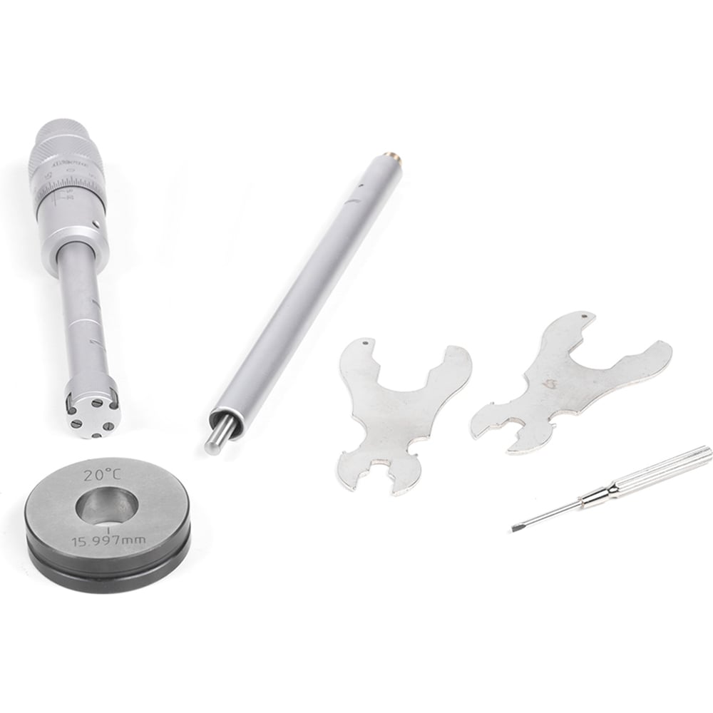 Изображение товара Нутромер микрометрический трехточечный Micron НМТ 17-20 0,005 с установочным кольцом с калибровкой 160907