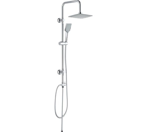 Изображение товара Душевая система без смесителя Melodia della vita Square: верхний душ 200х200 мм, ручной душ 80х100 мм, хром 14519