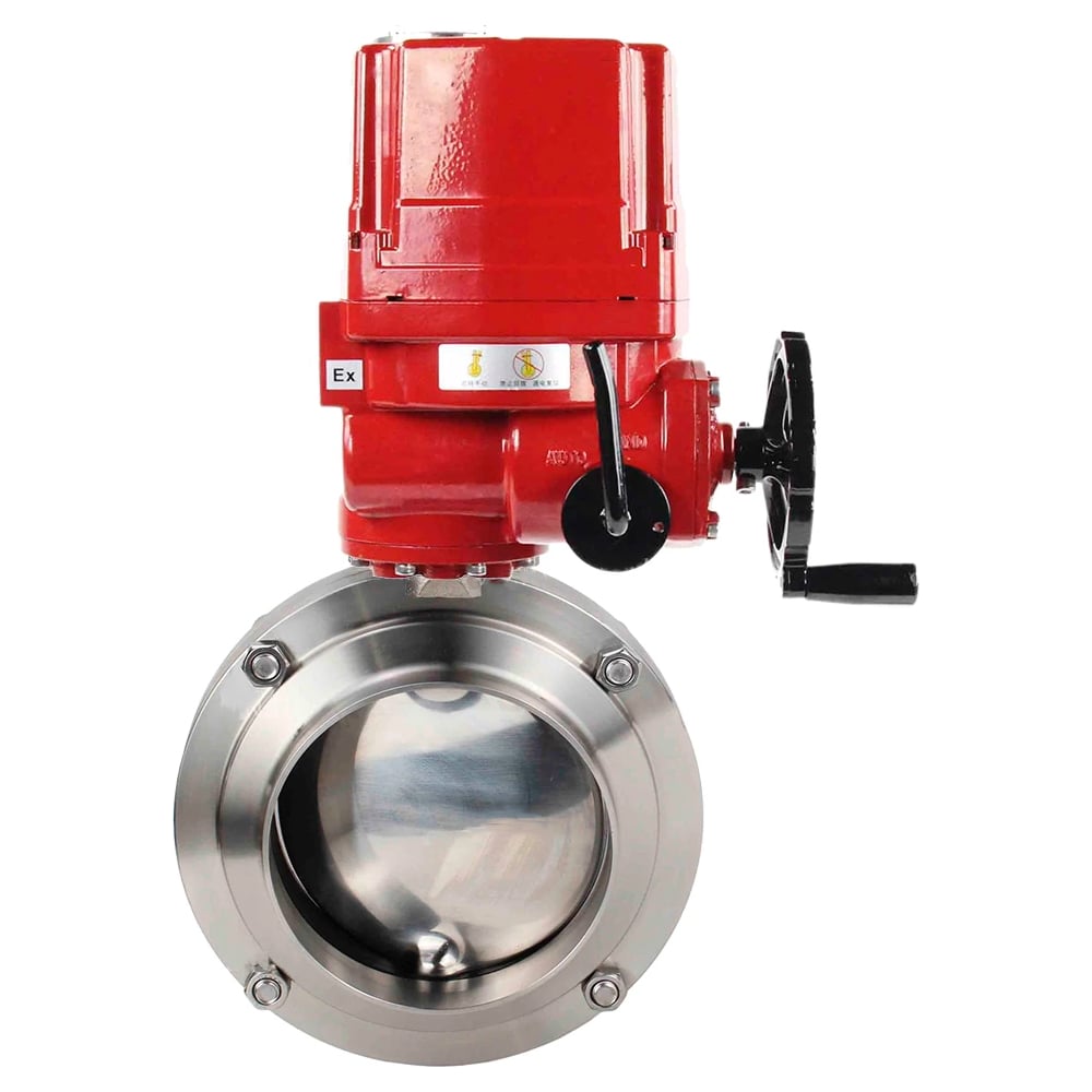 Изображение товара Затвор DN.ru дисковый 304-304-Sil-2W-W-H Ду20 Ру10 нержавеющая сталь