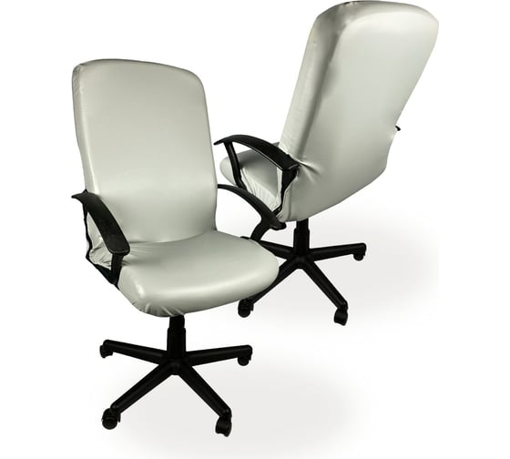 Изображение товара Чехол для компьютерного кресла ГЕЛЕОС 515Л размер L, кожа, светло-серый ГЧ00515Л