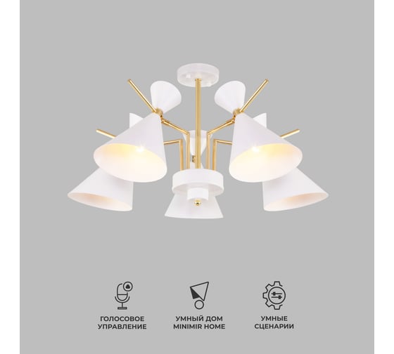 Изображение товара Потолочный светильник Eurosvet 70114 5 белый a047641