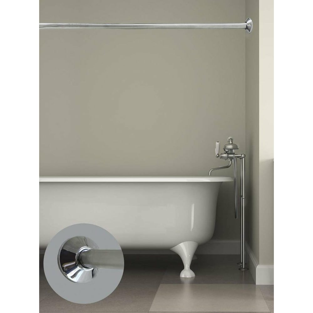 Изображение товара Раздвижной карниз GoGo 1.4-1.9 м из нержавеющей стали хромированный