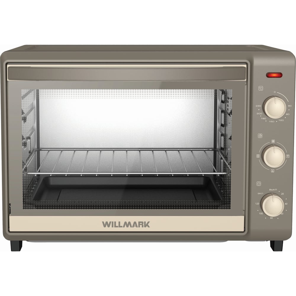Изображение товара Мини-печь Willmark WOC-452GB 45л конвекция таймер мощность 1800Вт бежевый серый