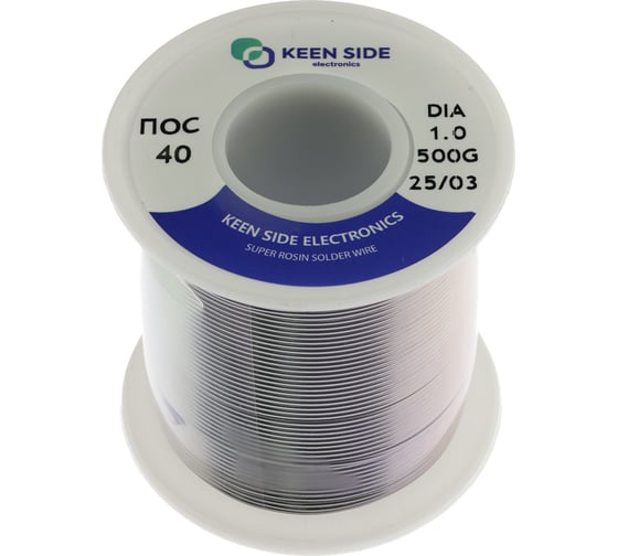 Изображение товара Припой KEEN SIDE Sn40/Pb60-d1.0-500g ПОС 40 192723
