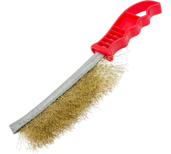 Изображение товара Щетка ручная по металлу с пластиковой ручкой Patron L общ-260мм, L раб.-140мм, 10шт. P-HB140/к-т 10шт/(63152)