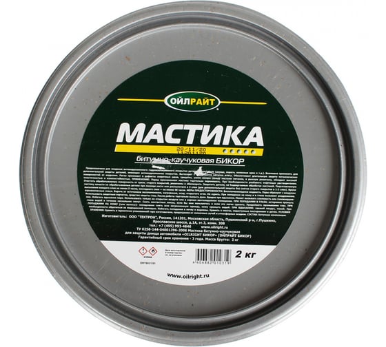 Изображение товара Мастика OILRIGHT БИКОР жестяная банка, 2 кг 8032