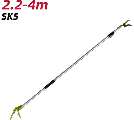 Изображение товара Высоторез-сучкорез с секатором телескопический DELI DL580512A секатор + ножовка, сталь SK5, 4 ступени регулировки длины 212982