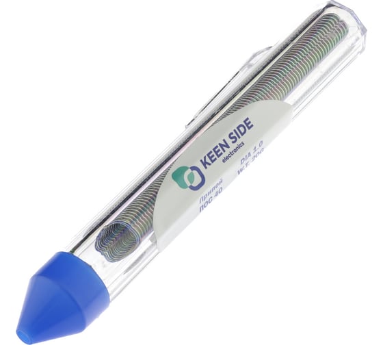 Изображение товара Припой KEEN SIDE Sn40/Pb60-d1.0-20g-tube flux ROL1 ПОС 40 (упаковка 5 шт.) 192792