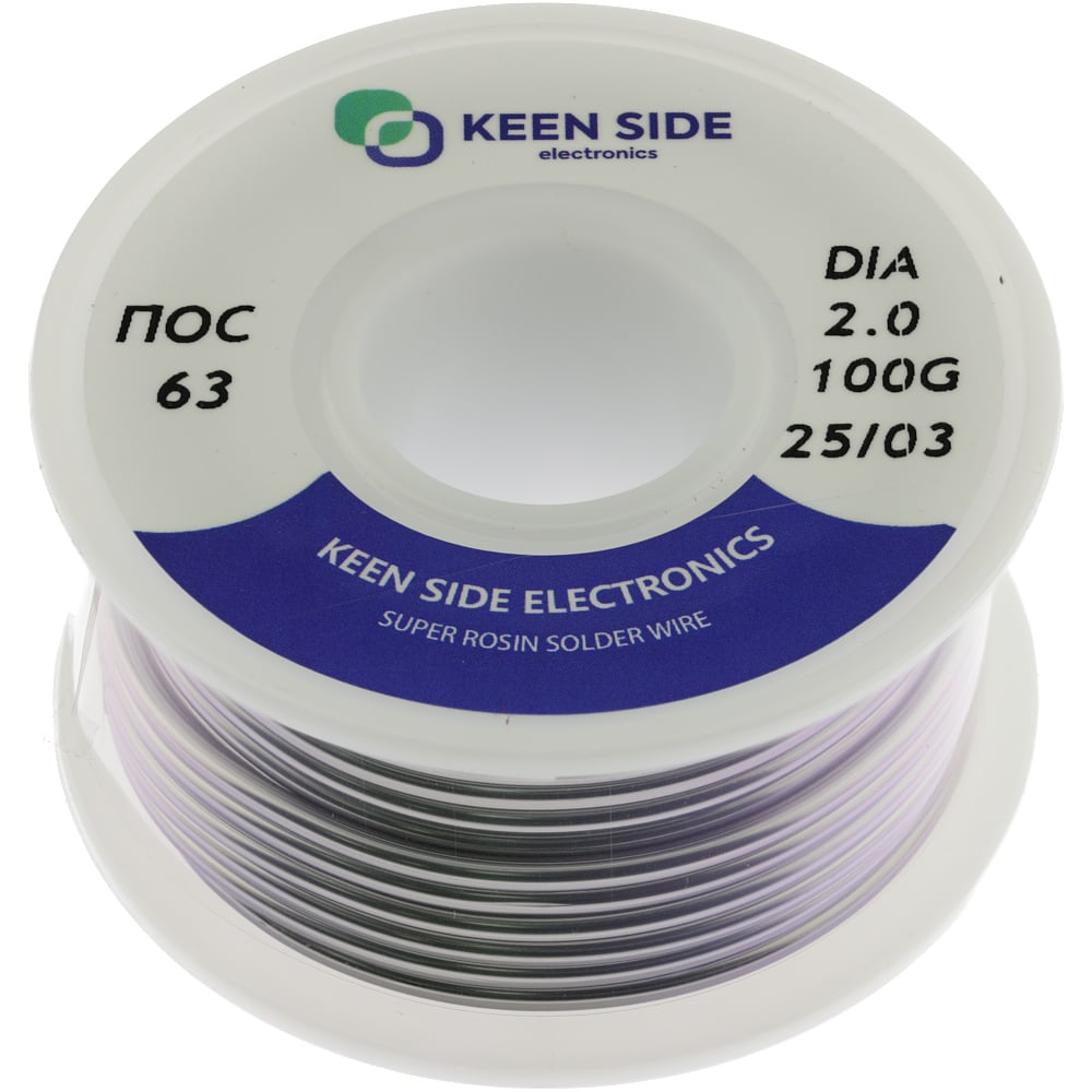 Изображение товара Припой KEEN SIDE Sn63/Pb37 с флюсом 100 г