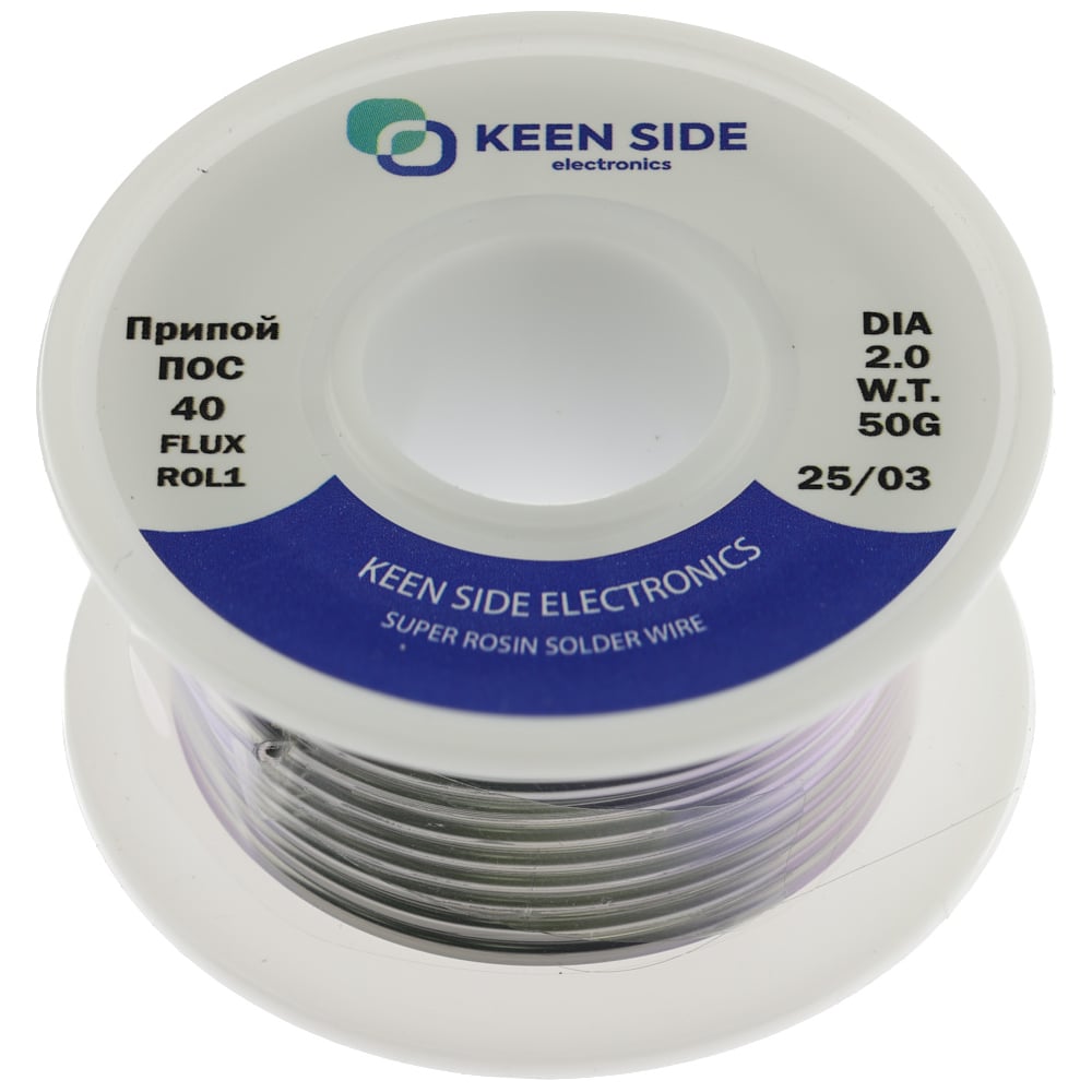 Изображение товара Припой KEEN SIDE Sn40/Pb60 50g для пайки меди и латуни