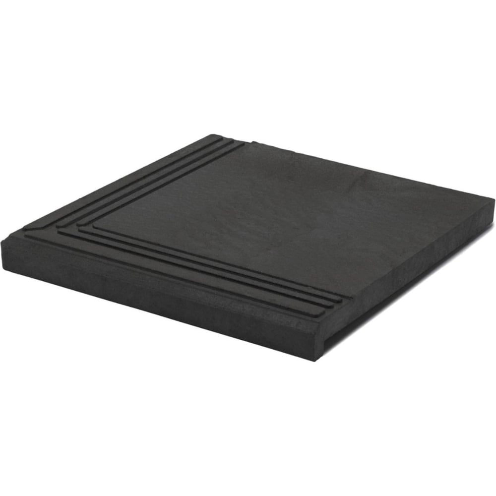 Изображение товара Ступень угловая полимерпесчаная Weeco Берлин 340x340x23мм графит