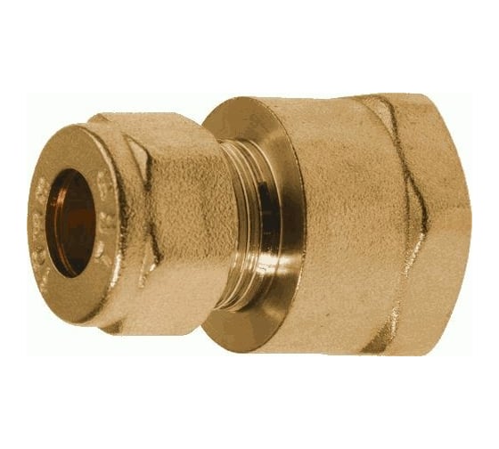Изображение товара Переходник Terma 1/2в-3/8н, с цангой, латунь 42385